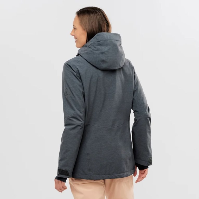 Dámské Lyžařské Bundy Salomon Proof Light Insulated Hoodie Černé | CZ 59ZDEFB